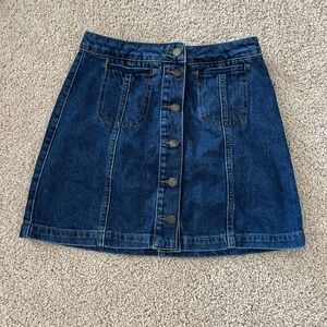Top shop mini denim skirt size 26 waist-like new